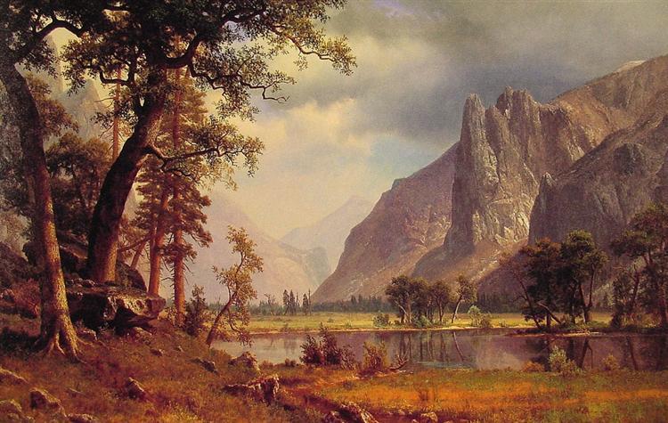 Albert Bierstadt Oil Painting Yosemite Valley 1866 - Click Image to Close